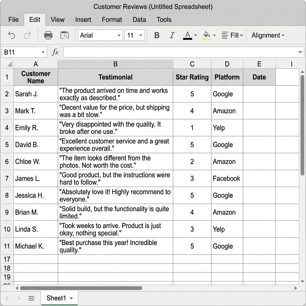 Before Spreadsheet